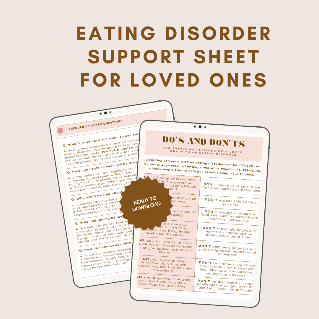 Eating Disorder Handout for Loved Ones