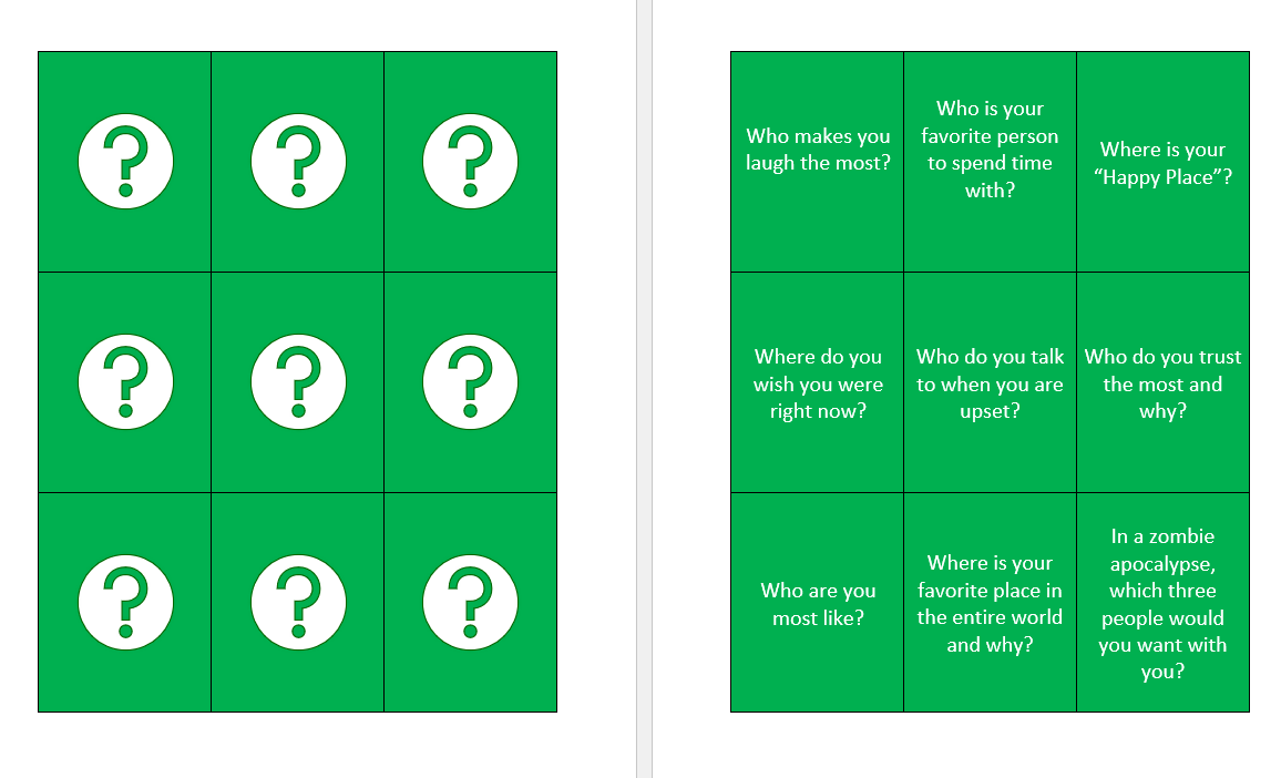 Guess What?! A Therapeutic Get To Know You Game