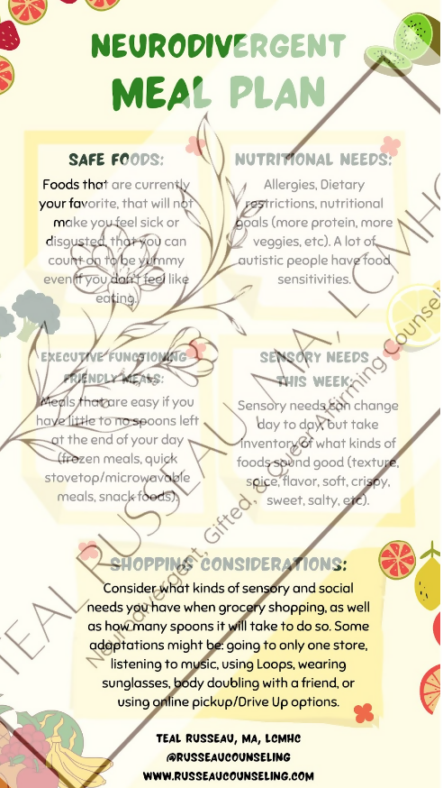 Neurodivergent Meal Plan