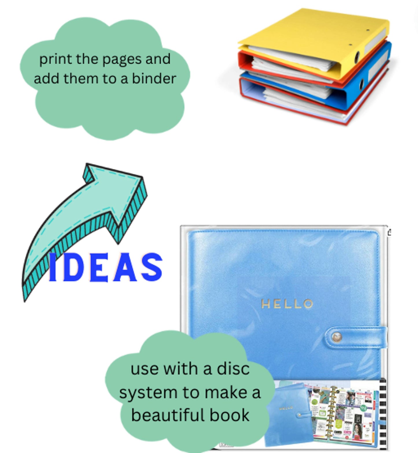 Bundle of habit and goal trackers, varied colors