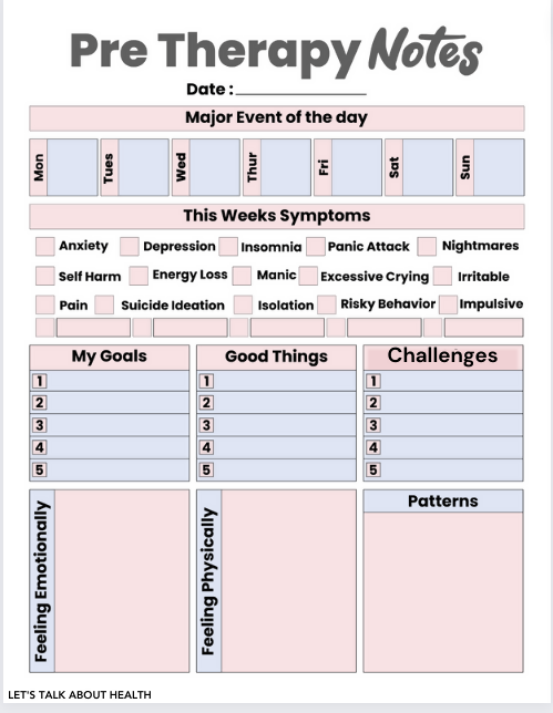 Therapy Journaling: Prompts and Mental Health Support, bundle