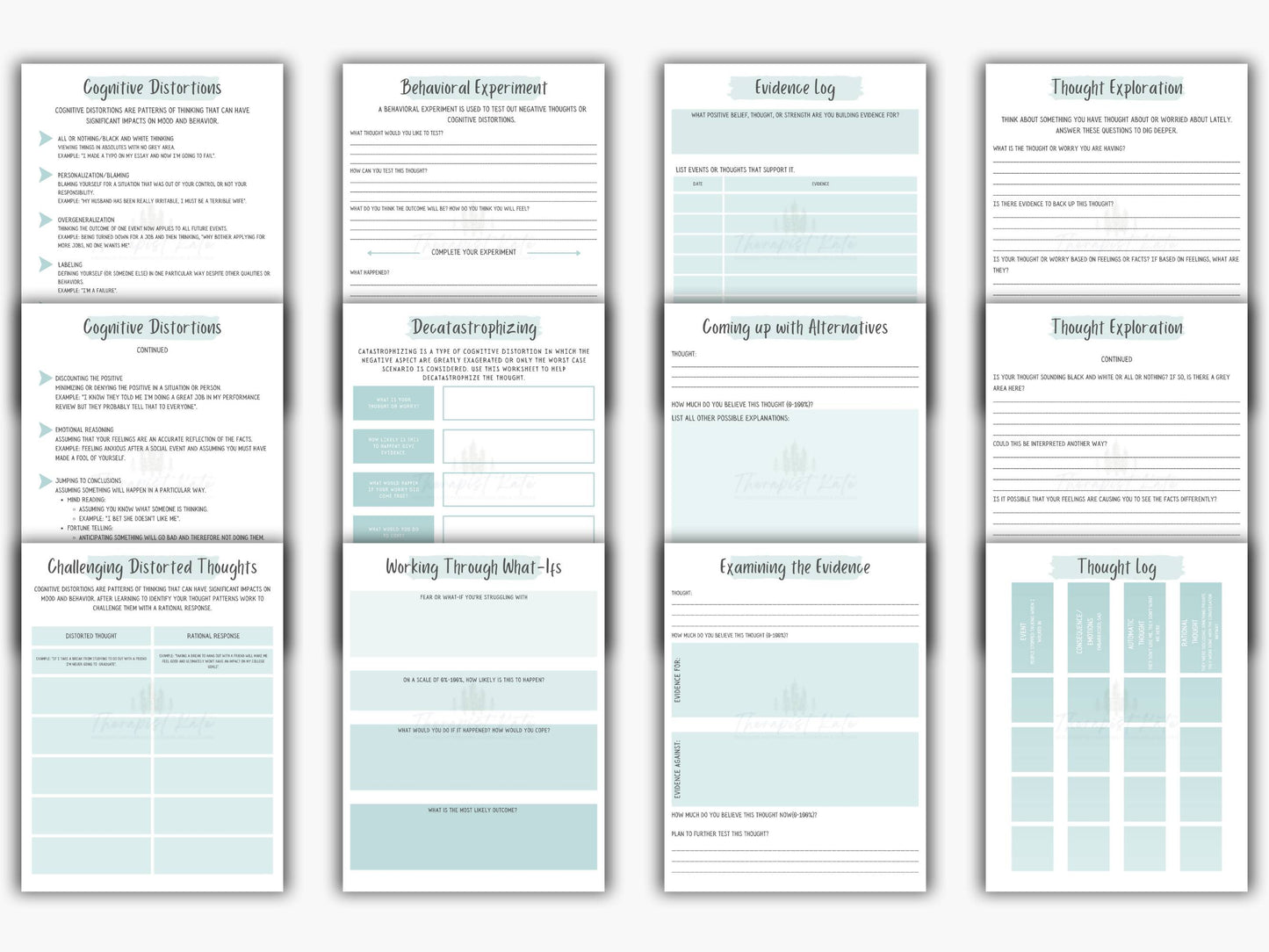 CBT Cognitive Distortions Bundle