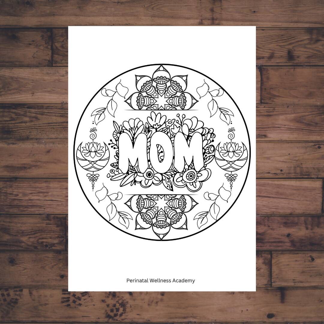 Motherhood Mandala Coloring Pages