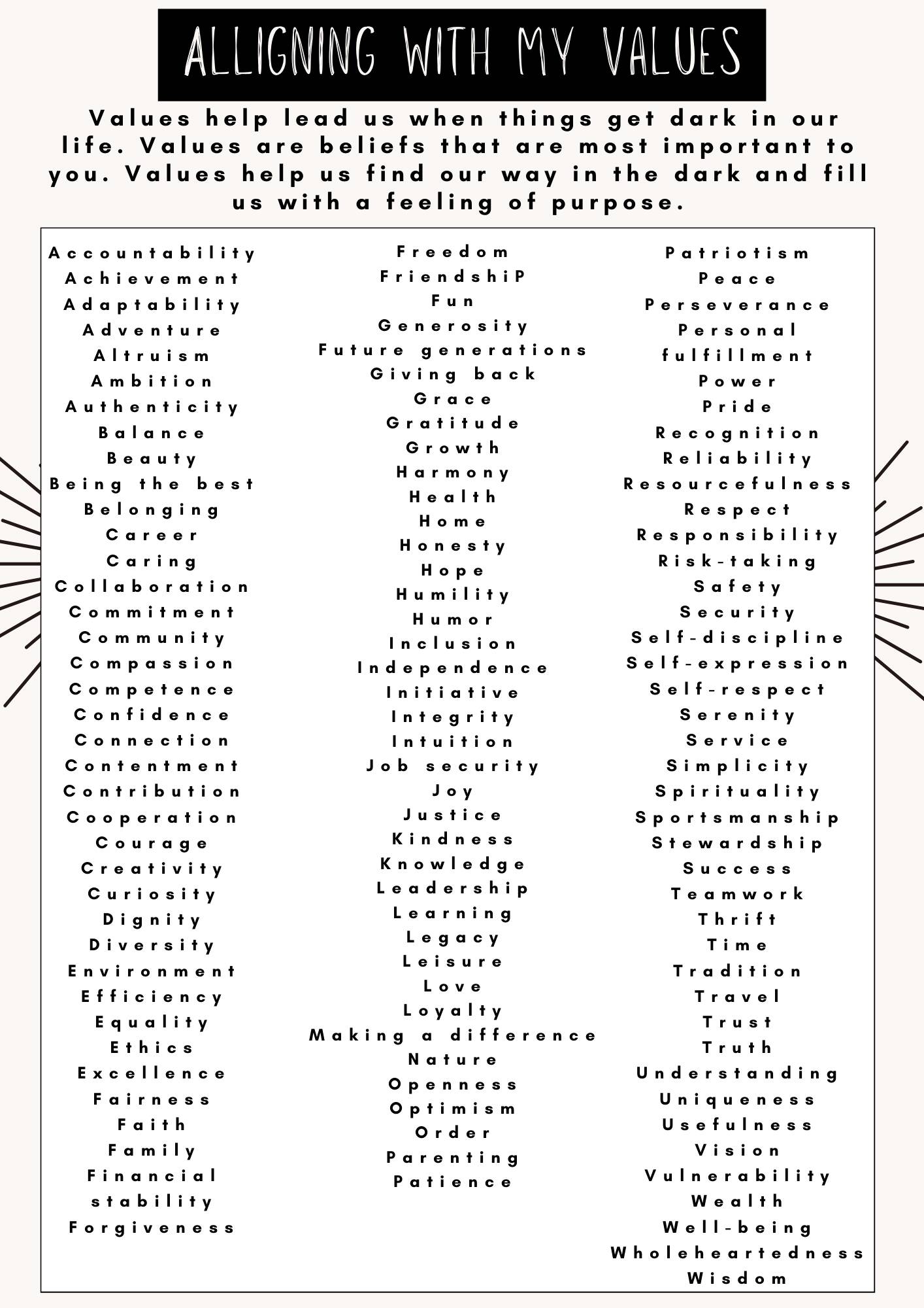 My Values