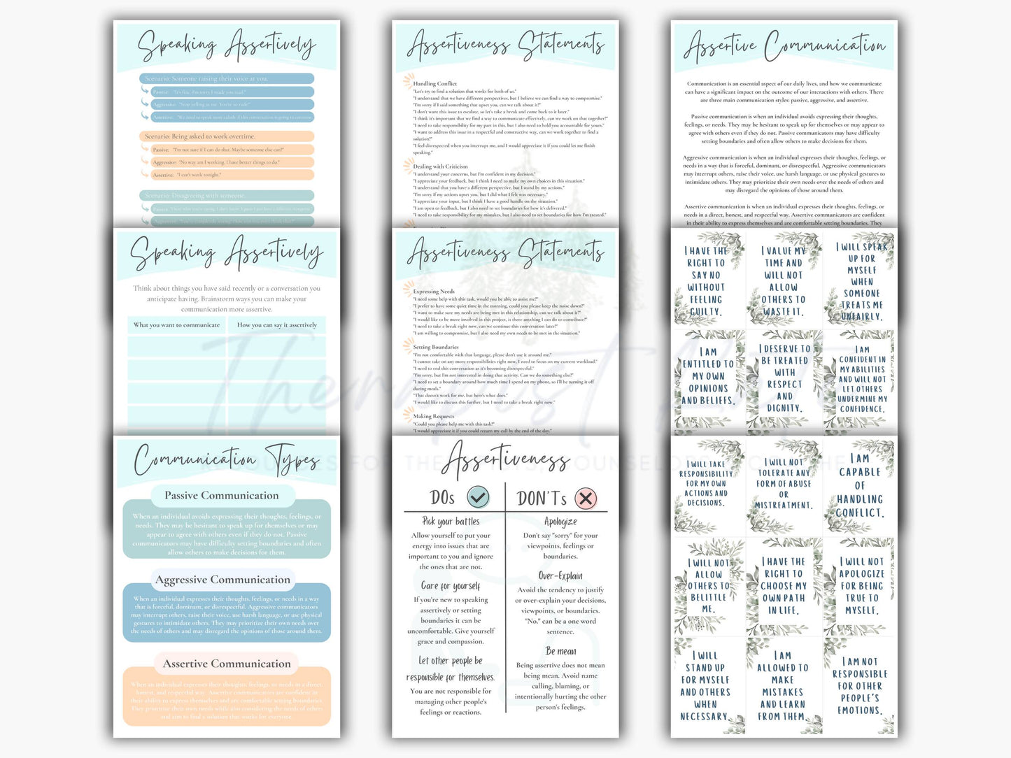 Assertiveness Worksheets and Handouts