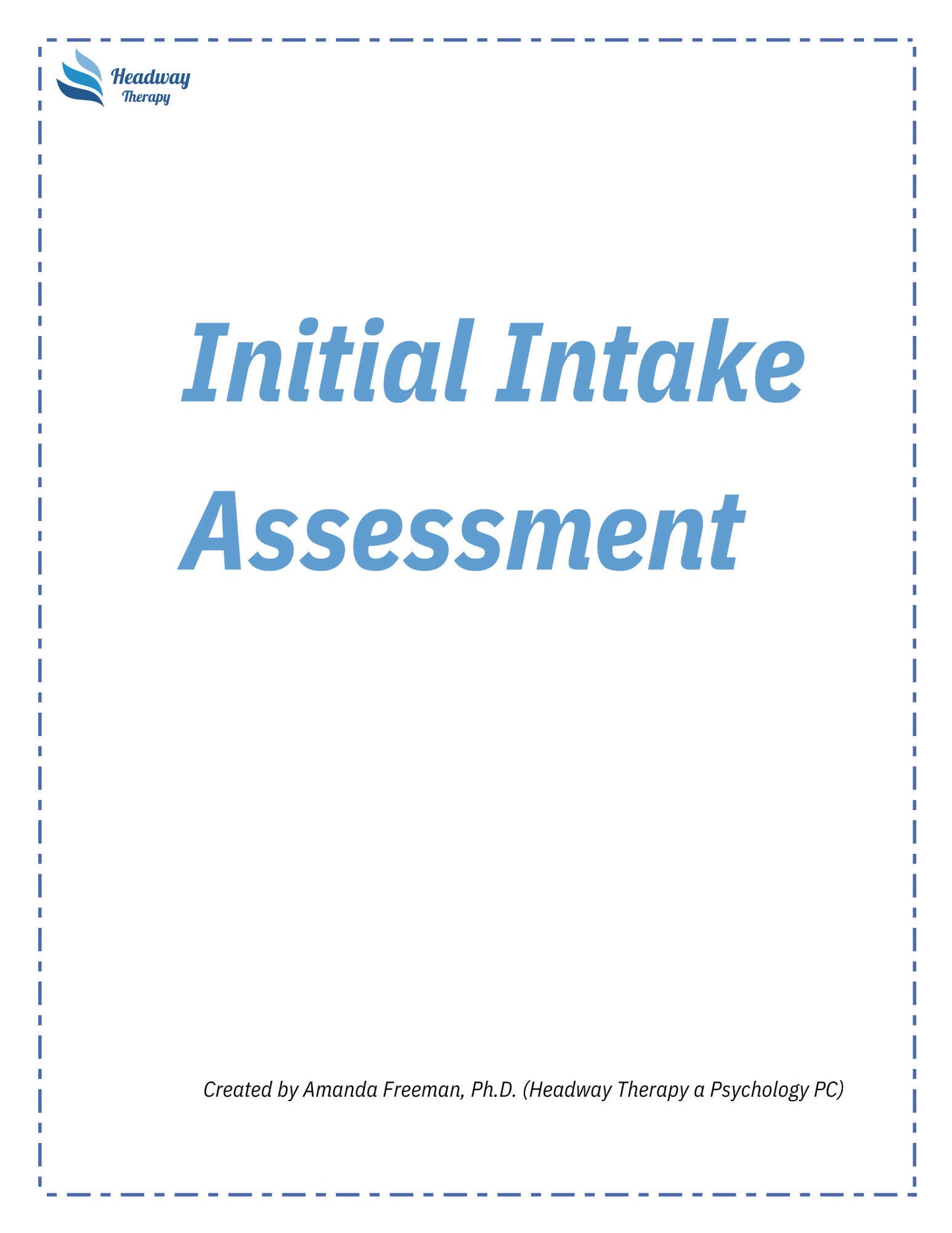 therapy intake assessment