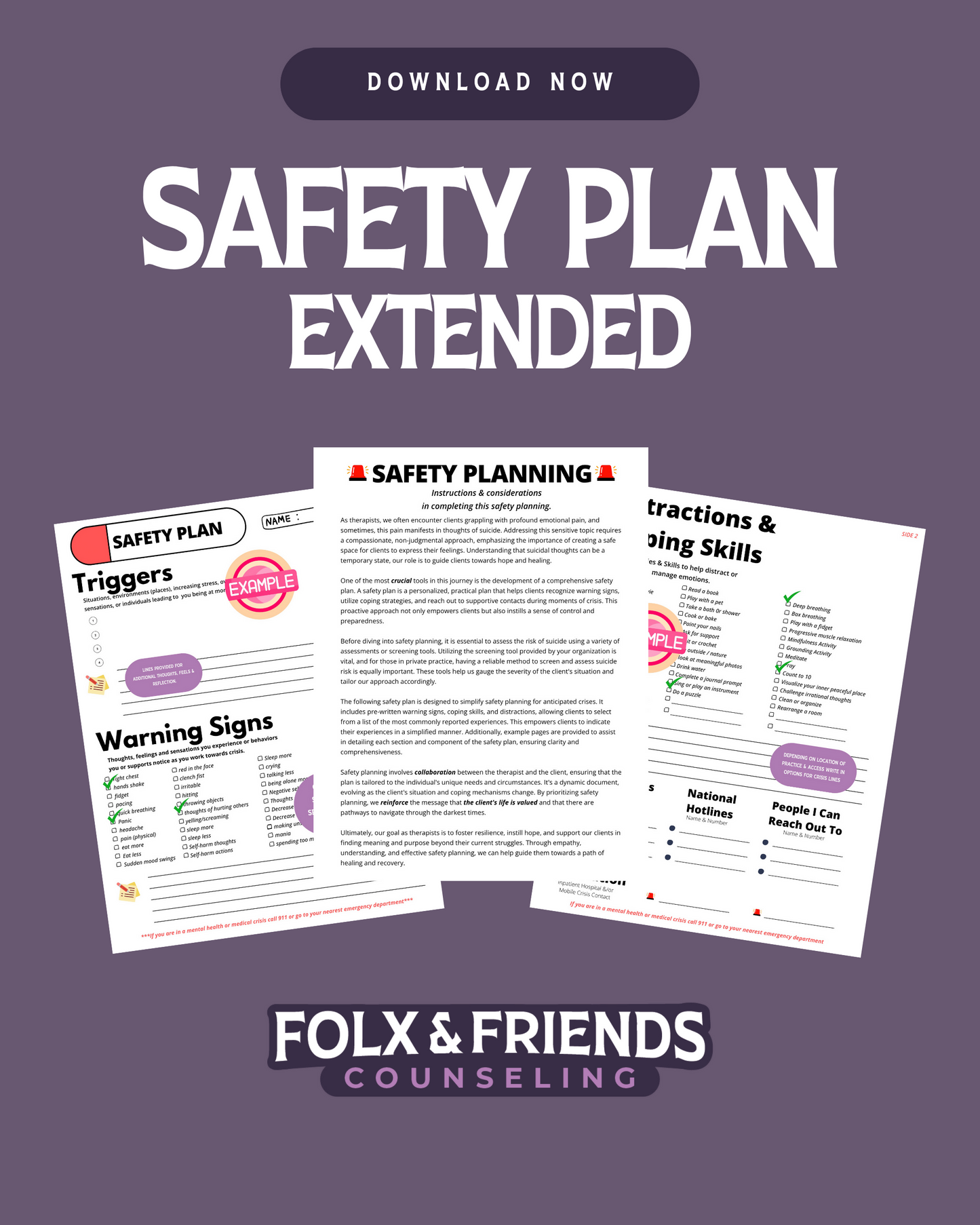 Safety Plan: Extended *New Font*