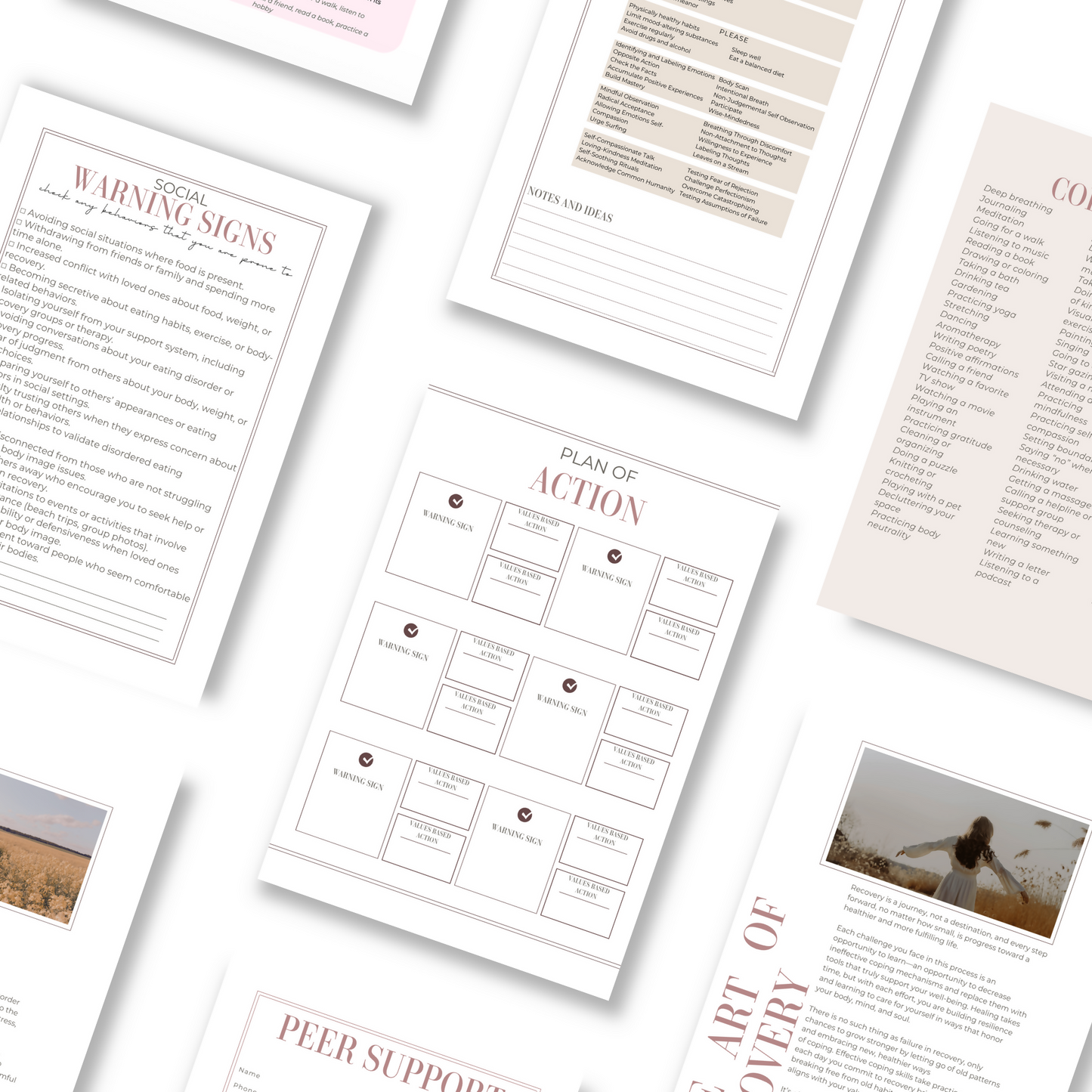 Eating Disorder Recovery Workbook | Relapse Prevention PDF | Body Trust & Coping Skills | Printable Digital Download