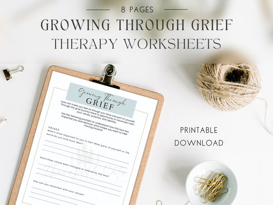 Growing Through Grief Worksheets
