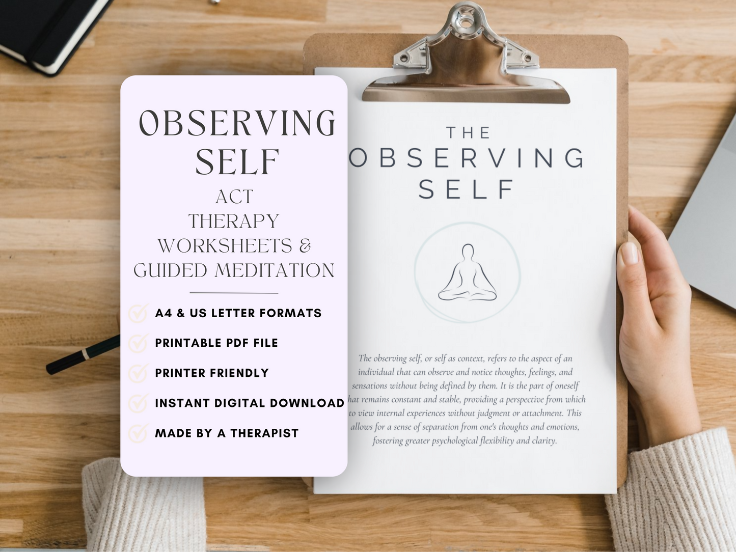 Observer Self Worksheet ACT Worksheets