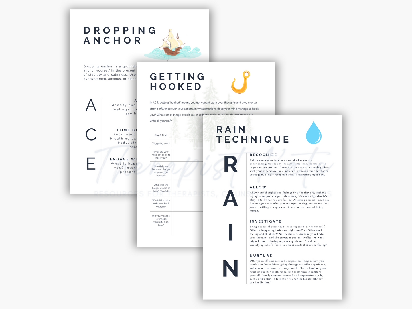 Act Rope Skill Script ACT Techniques Worksheets and Handouts