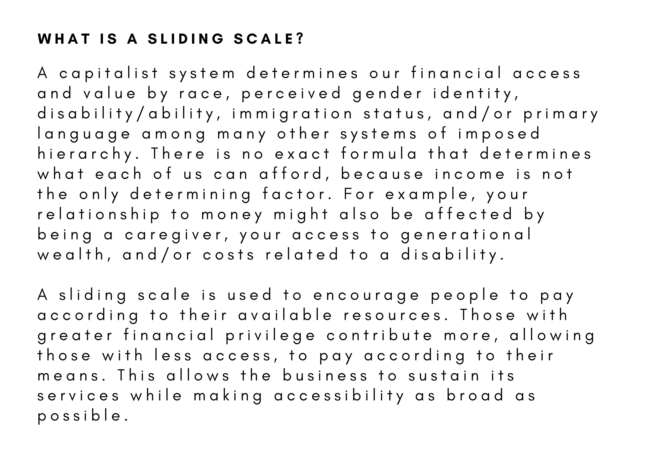 Sliding Scale Form Example Sliding Scale Fee Form/Application