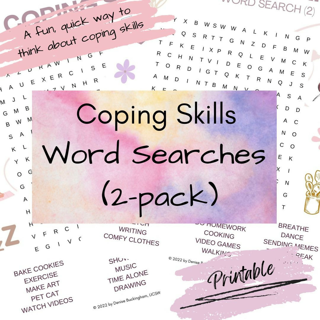 Coping Skills Word Searches (2-pack) (1)