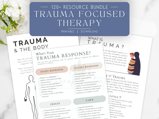 Trauma Informed Therapy Worksheet Bundle
