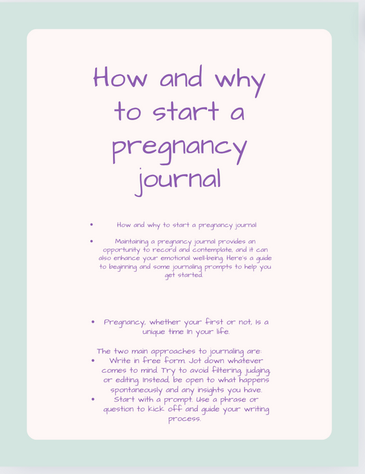 Reflective Pregnancy Journal Prompts - Instant PDF Download for Introspection