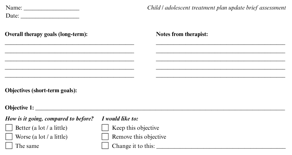 Child Treatment Plan Brief Assessment