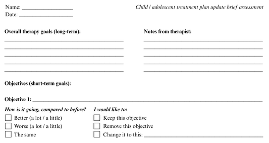 Child Treatment Plan Brief Assessment