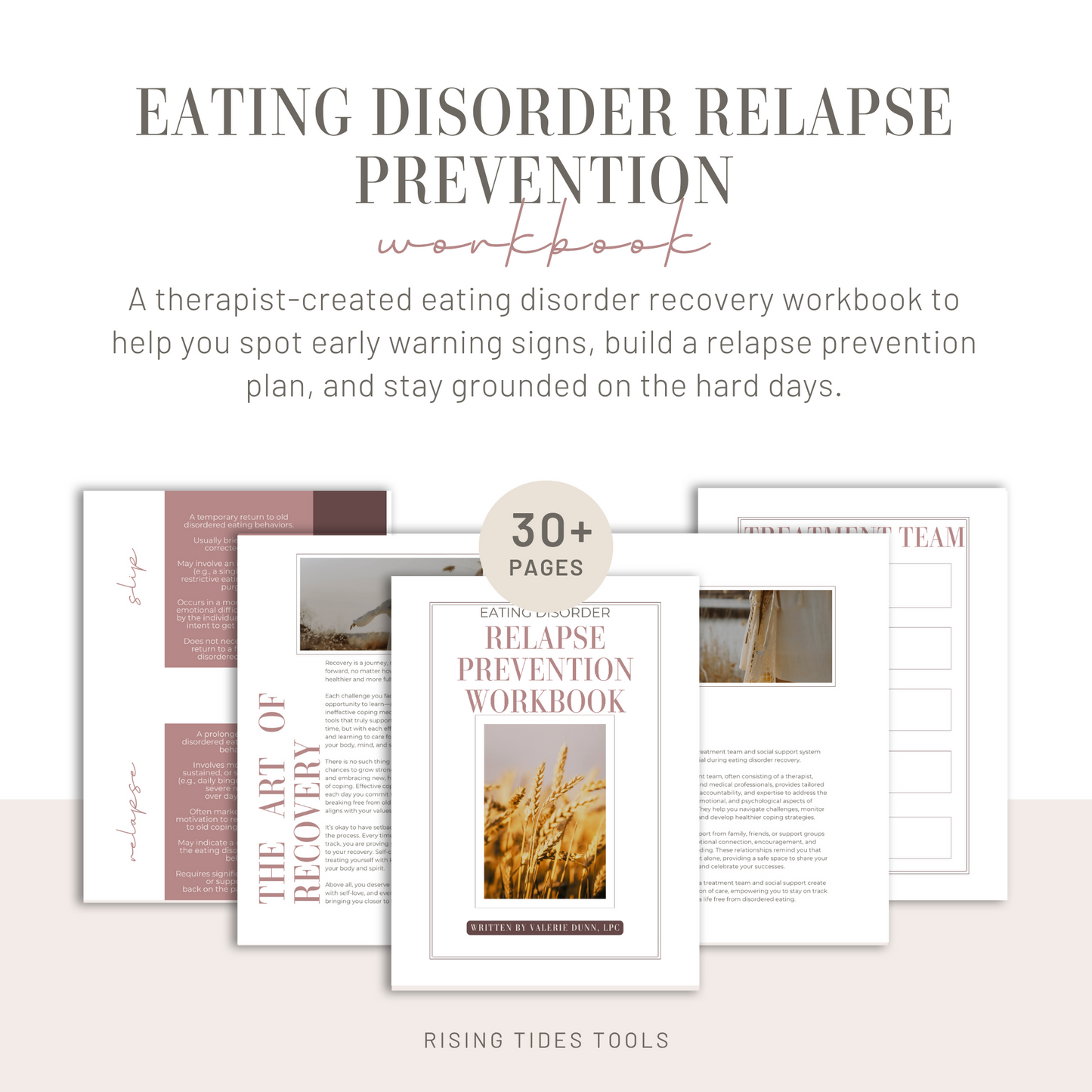 Eating Disorder Recovery Workbook | Relapse Prevention PDF | Body Trust & Coping Skills | Printable Digital Download
