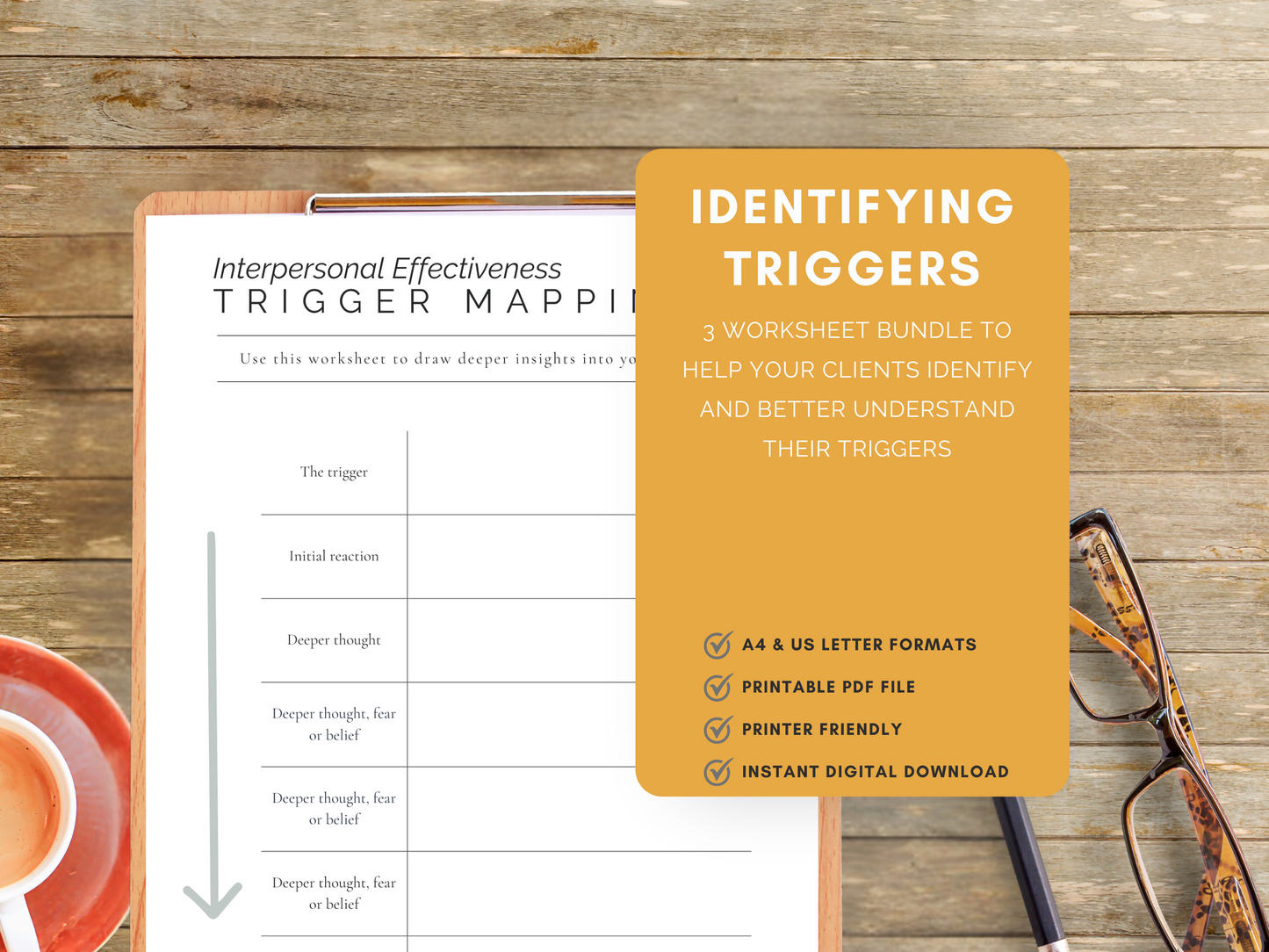Identifying Triggers Worksheet.pdf Identifying Triggers Worksheet Bundle