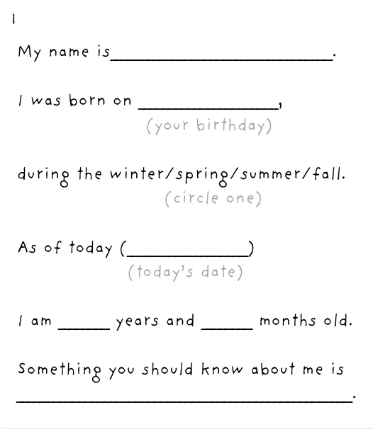 All About Me Adoption Book