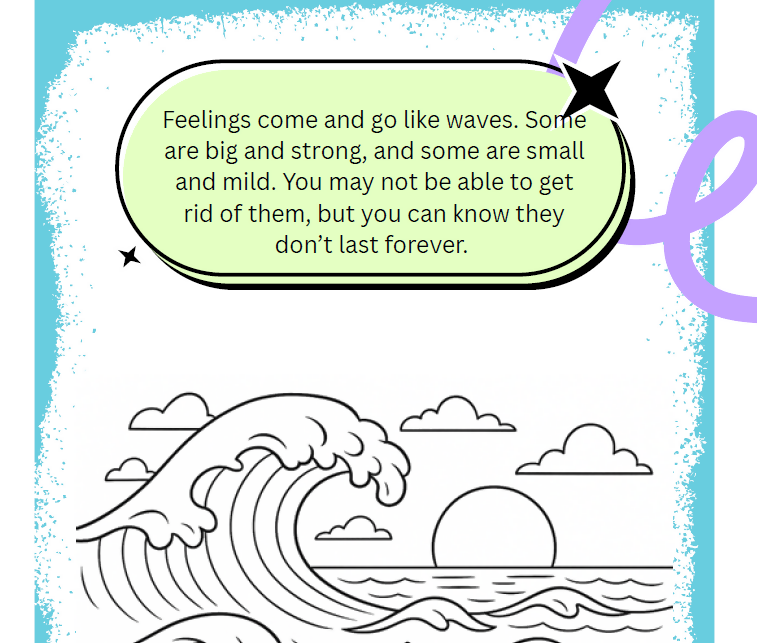 When the Feelings Come: A learning colouring book about emotion regulation