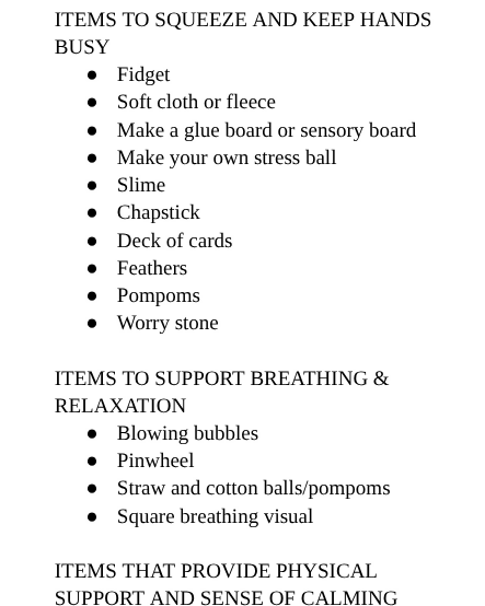 Coping Skills Toolbox Ideas - Written