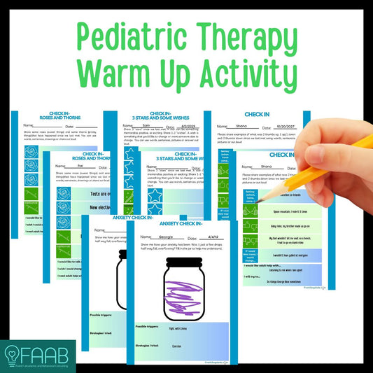 Therapy Warm Up Activity to Open a Session-Pediatric