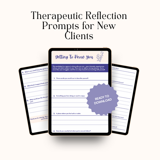 Intake Journal: Therapeutic Reflection Prompts for New Clients
