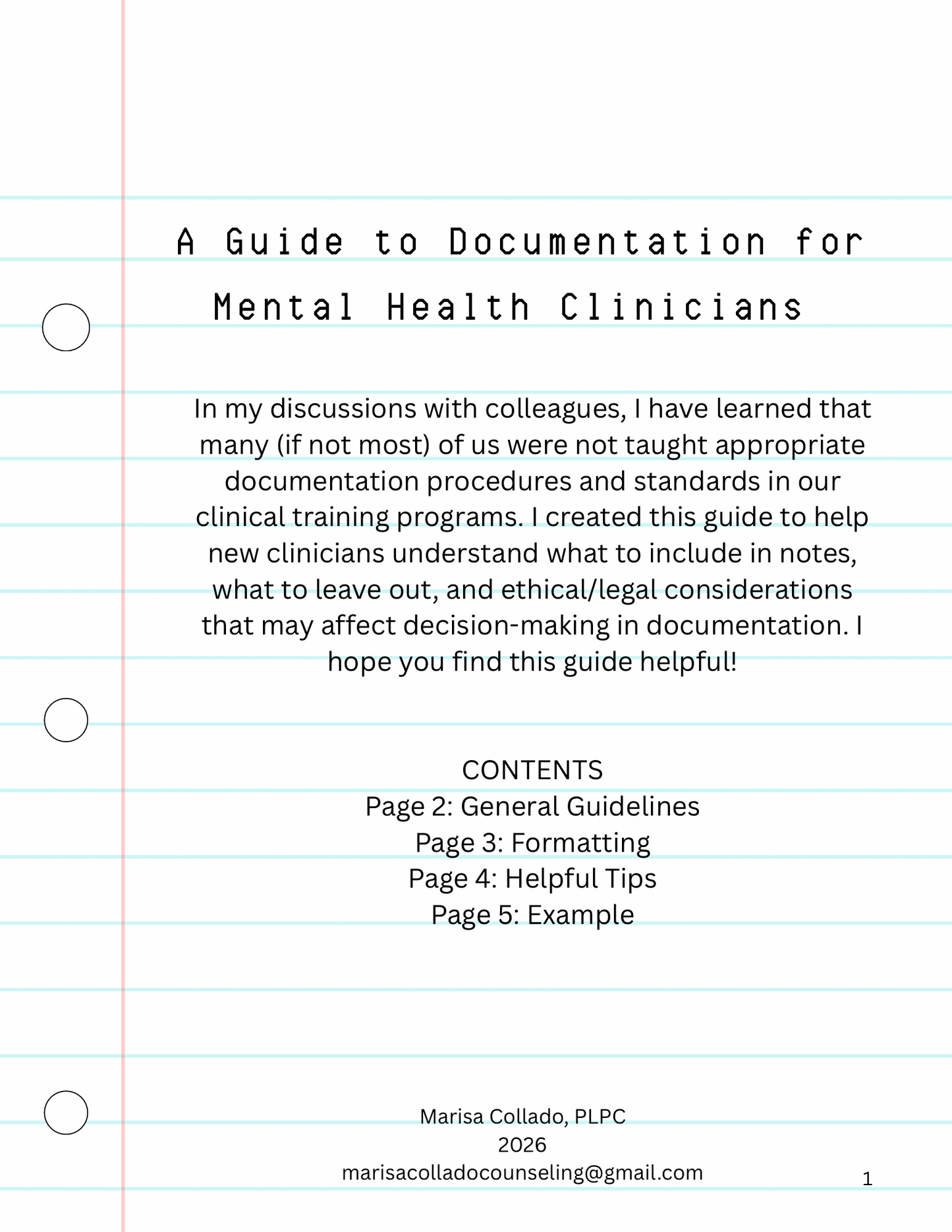 Guide to Documentation