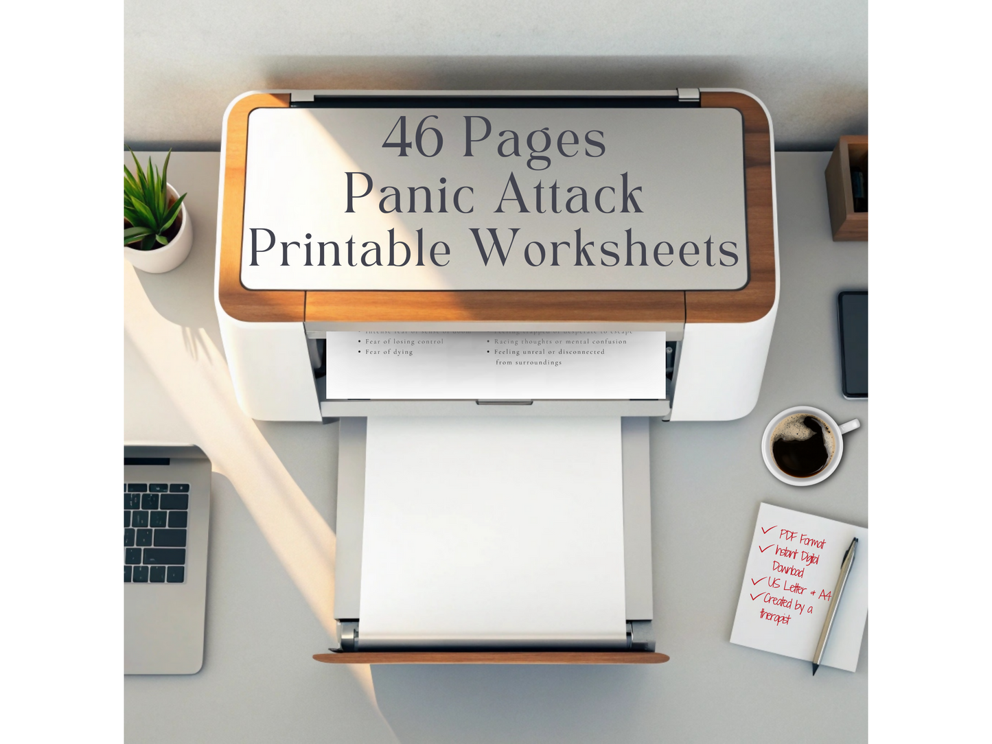 Panic Attack and Panic Disorder Printable Therapy Worksheets