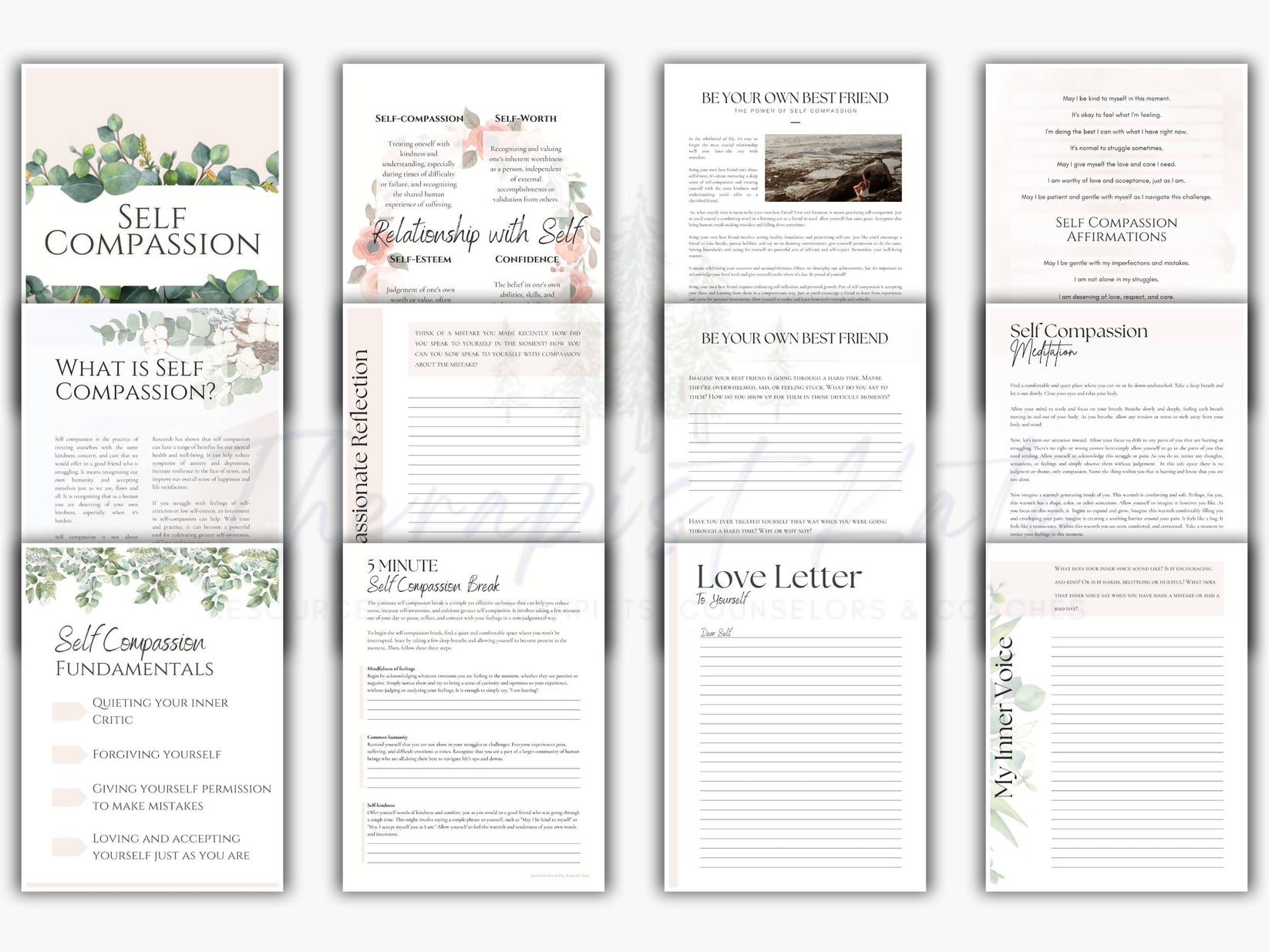 Self Compassion Handout.pdf Self Compassion Workbook