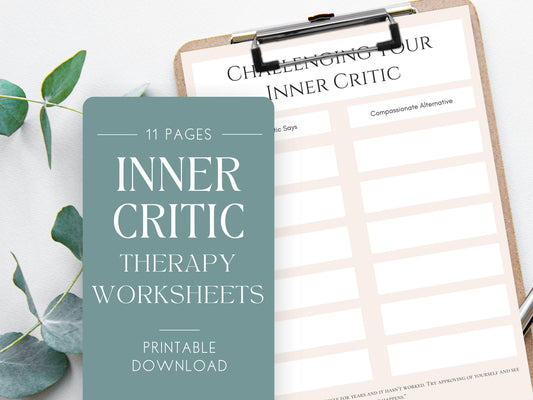 Inner Critic Worksheet Set