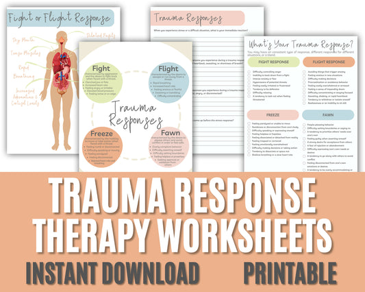 Trauma Responses Therapy Worksheets