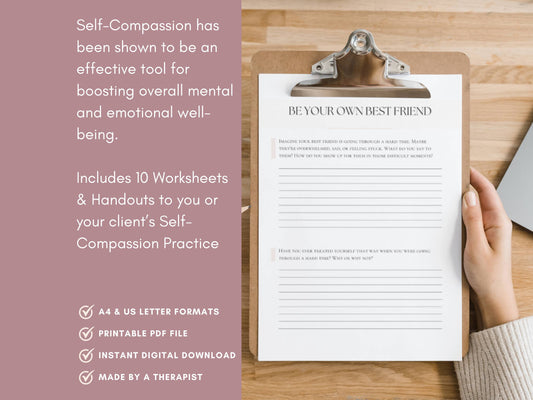 Self Compassion Worksheets