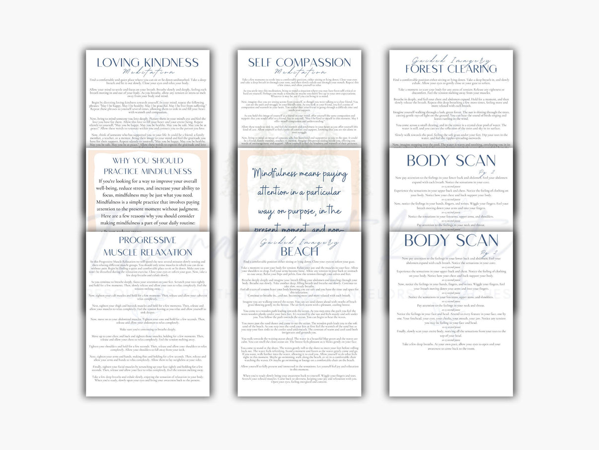 Mindfulness and Meditation Resources | Scripts & Handouts
