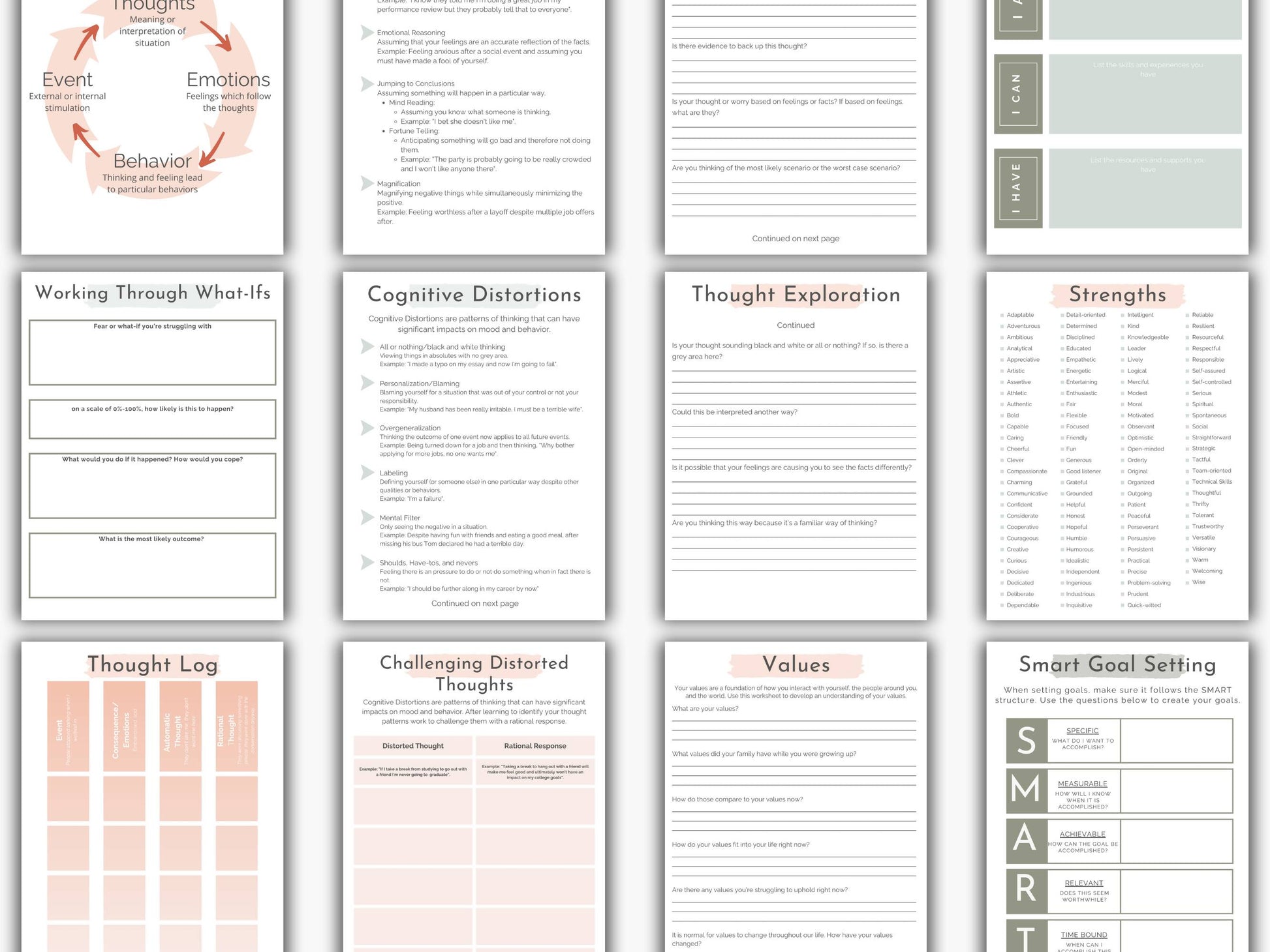 cognitive-behavioral-therapy-worksheet-bundle for Free Printable Bipolar Disorder Worksheets Cognitive Behavioral Therapy Worksheet Bundle for Free Printable Bipolar Disorder Worksheets