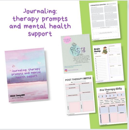 Therapy Journaling: Prompts and Mental Health Support, bundle