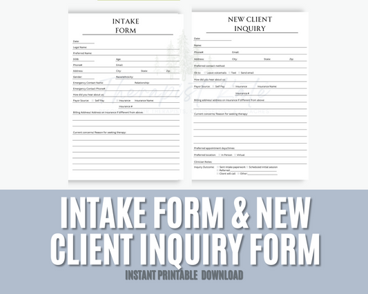 Therapy Intake Forms