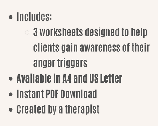 anger management worksheets for adults