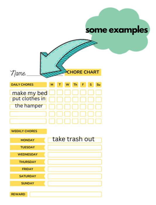 Colorful chore chart (habit tracker)