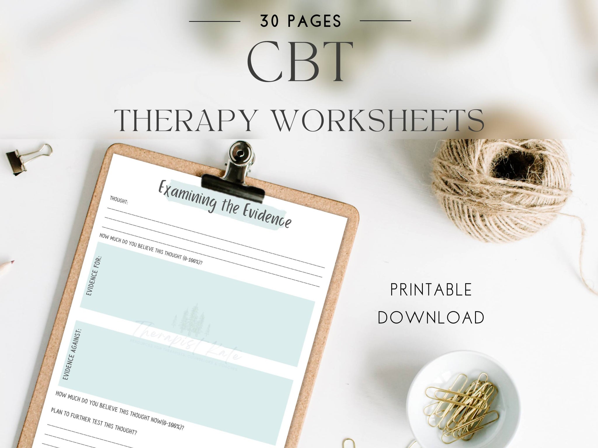 CBT Bundle - Cognitive Behavioral Therapy handouts