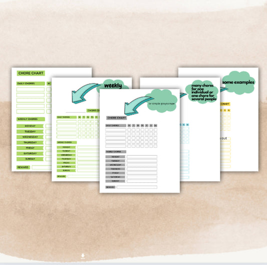 Colorful chore chart (habit tracker)