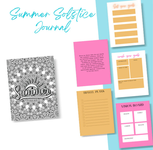 Summer solstice journal and goal planner (PDF)