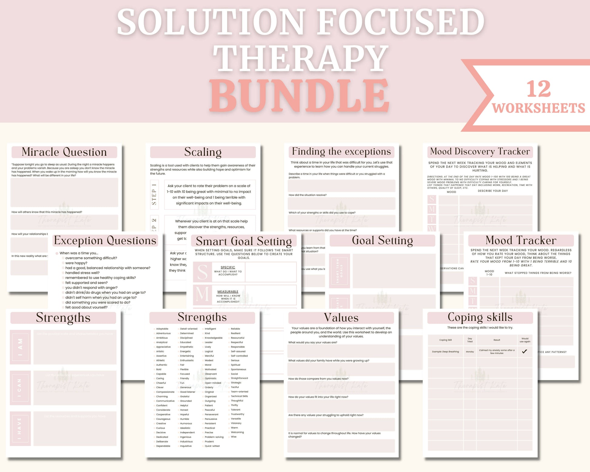 Solution Focused Therapy Worksheets The Miracle Question Worksheet