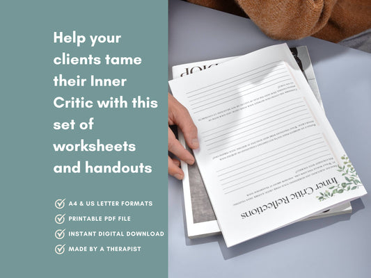 Inner Critic Worksheet Set